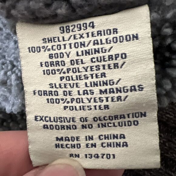 Boston Traders Cardigan Sweater Mens M Gray Cable Knit Sherpa Lined Heavyweight - Picture 4 of 10